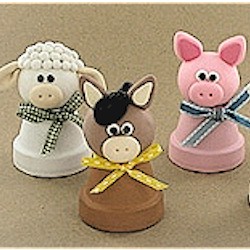 Craft Ideasyear Olds on These Clay Pot Farm Animals From Polyform Make Great Craft Ideas For