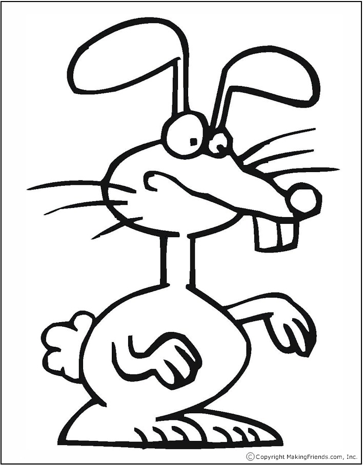 easter bunnies to color. Easter Bunny Coloring Pages