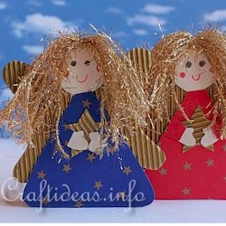 Golden Haired Paper Angels Craft Golden Haired Paper Angels Craft