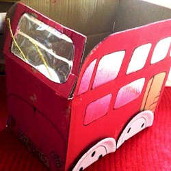 Recycled London Bus - Kids Crafts