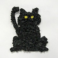 Tissue Paper Black Cat - Kids Crafts