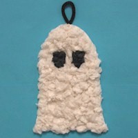 Tissue Paper Ghost Decoration Craft