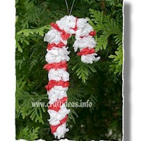 Tissue Paper Candy Cane Craft