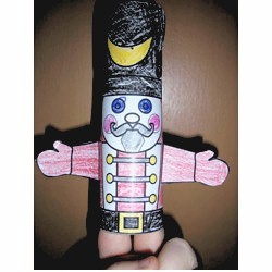 Cardboard Tube Nutcracker Puppet Craft