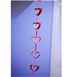 Cardboard Tube Heart Garland - Kids Crafts