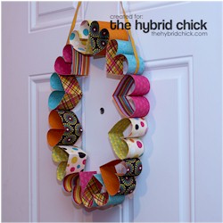 Paper Heart Wreath - Kids Crafts