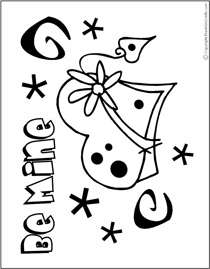 valentine crafts coloring pages - photo #30