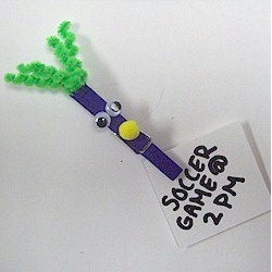 Wacky Clothespin Note Holder Magnet - Kids Crafts