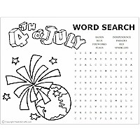 July 4th Word Puzzles Craft
