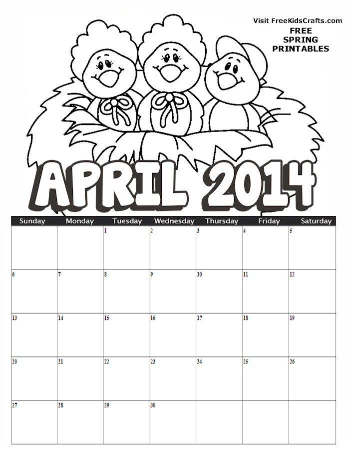 calendar coloring pages 2014 - photo #28