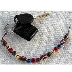 Image of Best Dad Ever Beaded Key Chain