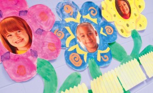 Bulletin Board Flower Faces Image of Bulletin Board Flower Faces