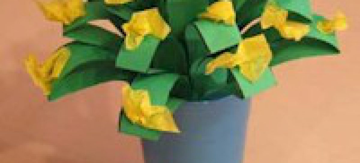 Paper Flower Bouquet Free Kids Crafts