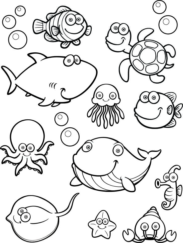under the sea background coloring pages - photo #39