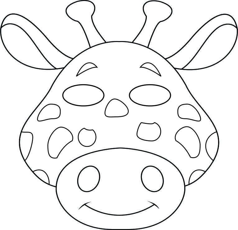 zoo animal masks coloring pages - photo #4