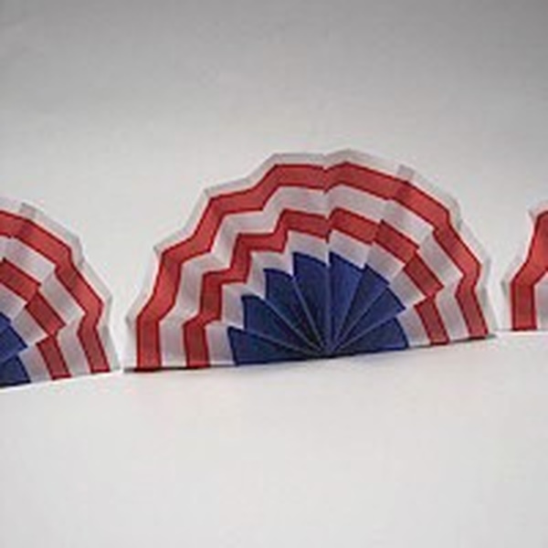 DIY fan folded patriotic bunting.