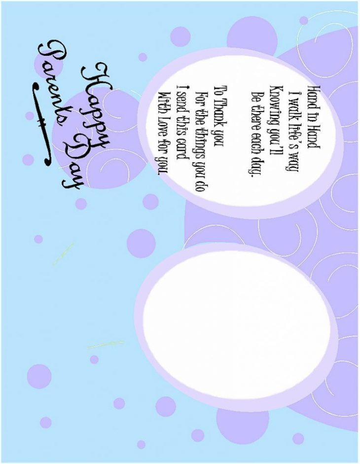 Handprint Parents' Day Card