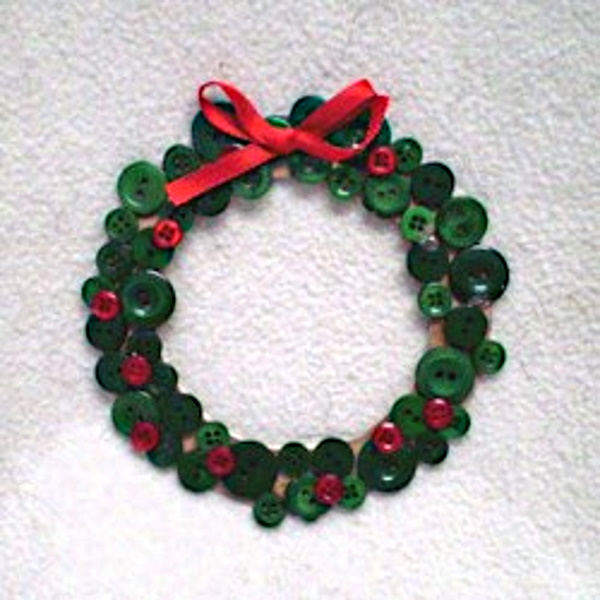 Button Wreath Craft