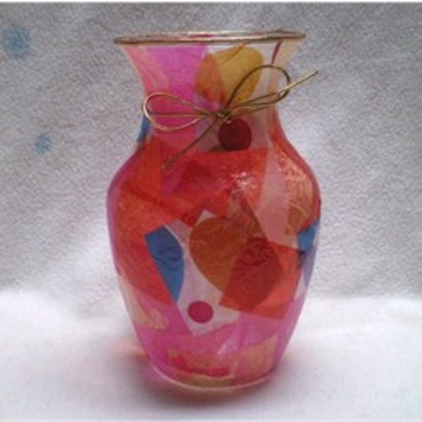 Decoupage Vase for Valentines Day