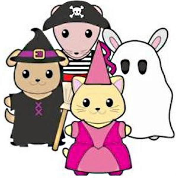 Printable Halloween Buddies Paper Dolls