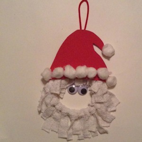 How To Make A Santa Wreath