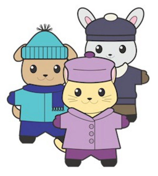 Winter Buddies Paper Dolls