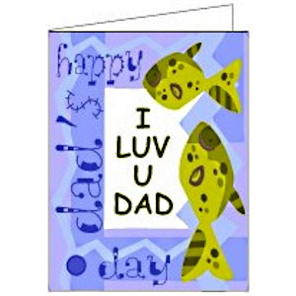 Printable Father's Day Card with fish theme