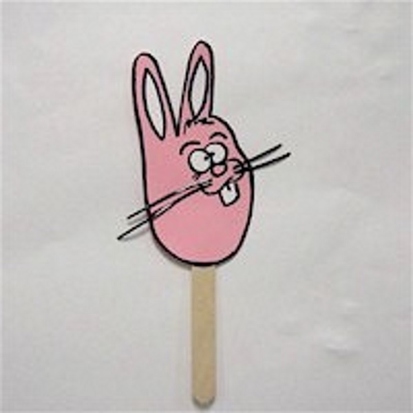 Handprint Bunny Puppet Craft