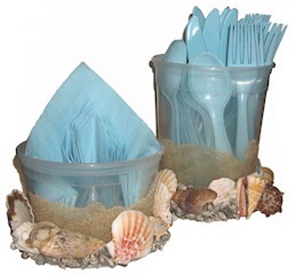 Seashell Utensil and Napkin Holder Craft