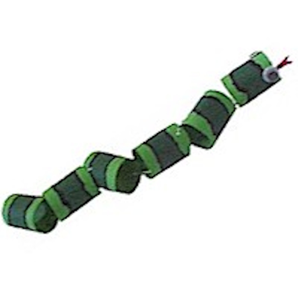 Toilet paper tubes, paper clips and some paint make this not so scary snake.