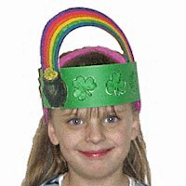 Easy cut and paste St Paddy's Day crown craft.