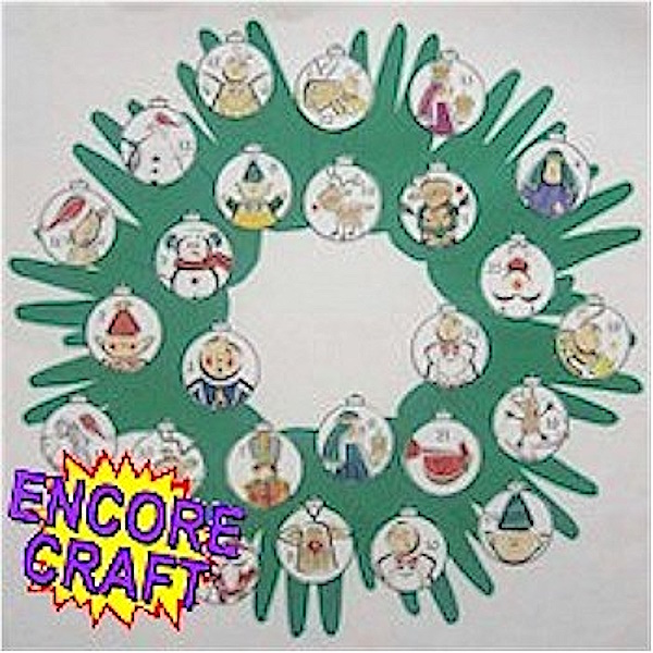 Handprint wreath to countdown the days until Christmas