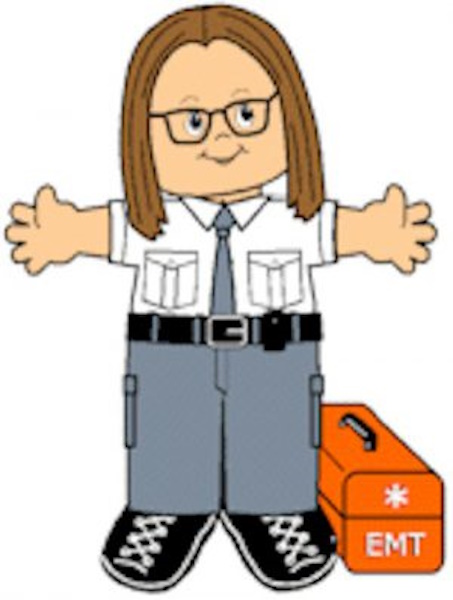 Printable EMT paper doll for kids