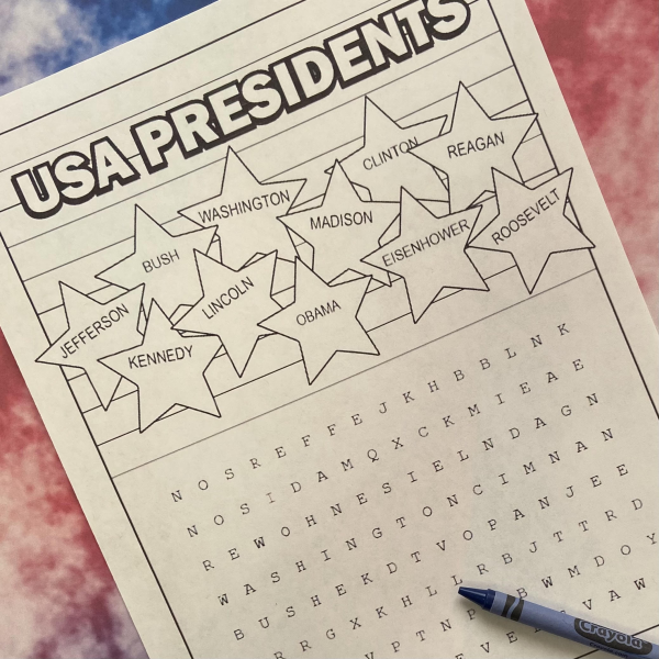 Printable USA Presidents Word Search for Kids