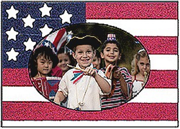 Flag frame for that special picture of a parade or a veteran