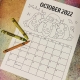 October 2022 Coloring Calendar for kids