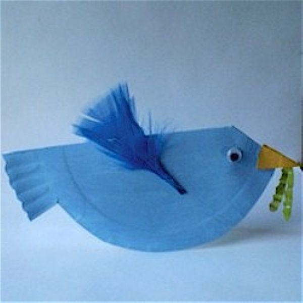 Paper Plate Bluebird