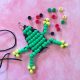 Frog made with pony beads and pattern