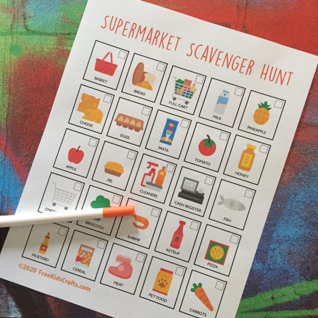 Supermarket Scavenger Hunt