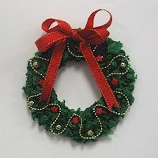 Easy Tissue Paper Wreath to decorate your packages