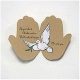Handprint card featuring dove and Peace on earth poem