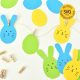 Rabbit and egg cut outs for kids to make Easter garlands.