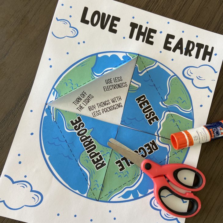 Printable Earth Day Love the Earth Activity