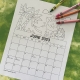 Printable 2023 June kids coloring calendar