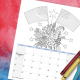 printable 2021 July coloring calendar