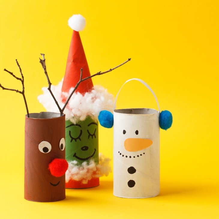 Cardboard Tube Holiday Crafts
