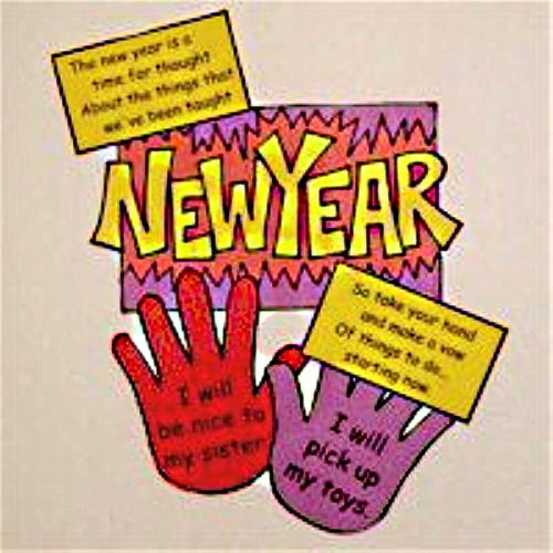 new year's resolution handprint craft for kids