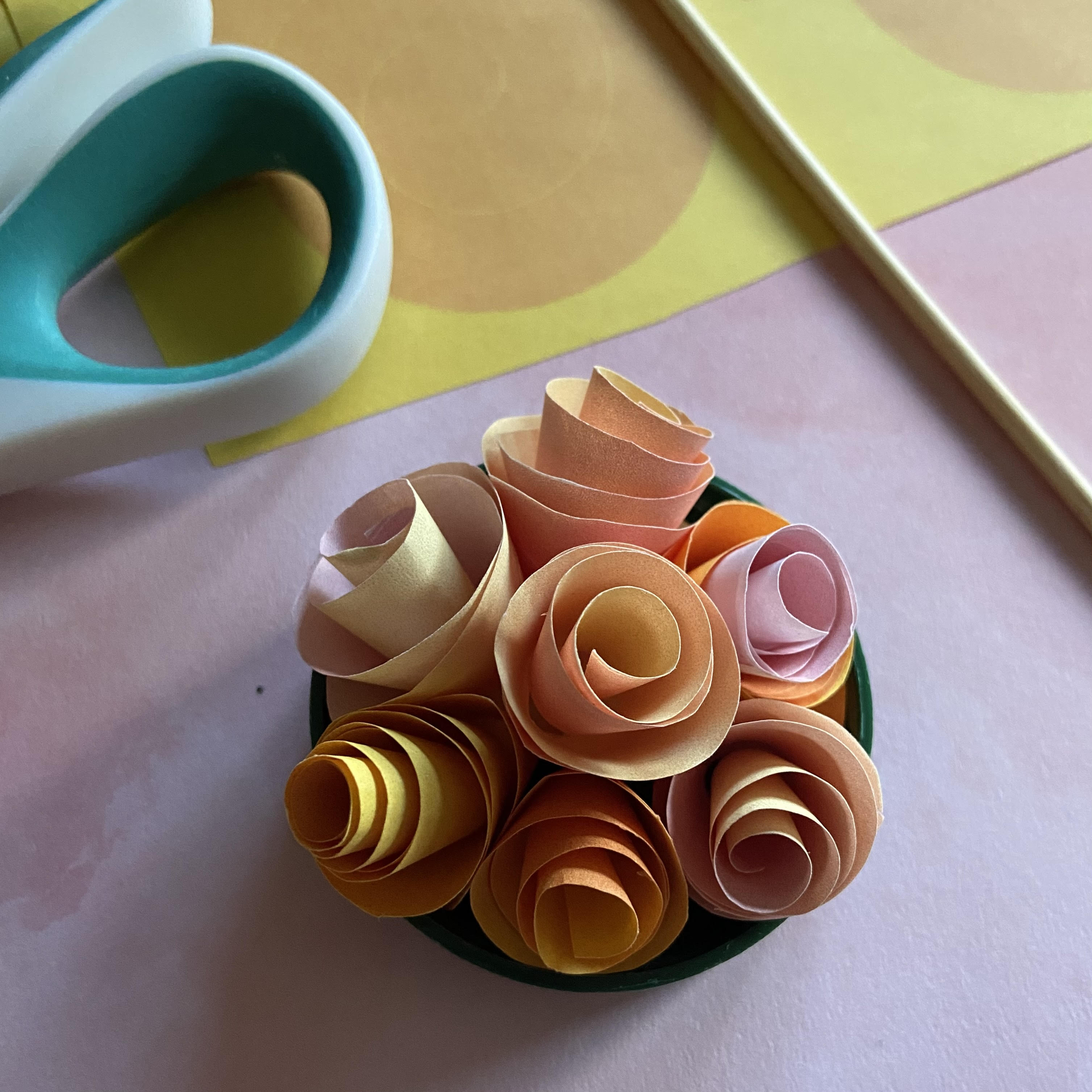 Easy Mini Rose Bouquet Craft