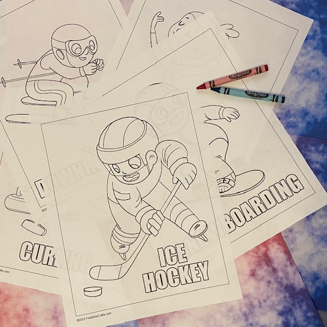 Printable Winter Olympics Coloring Pages for kids.