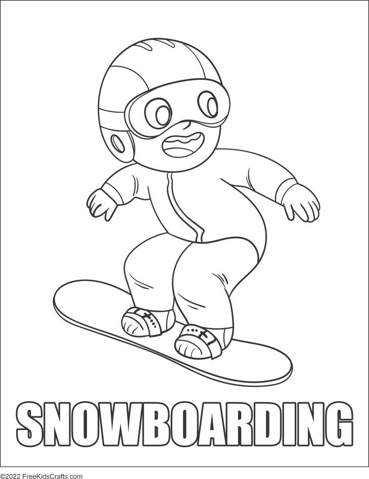 Printable Winter Olympic Coloring Pages